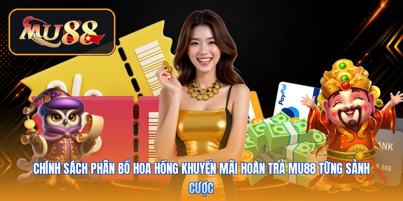 Chính sách phân bổ hoa hồng khuyến mãi hoàn trả Mu88 từng sảnh cược